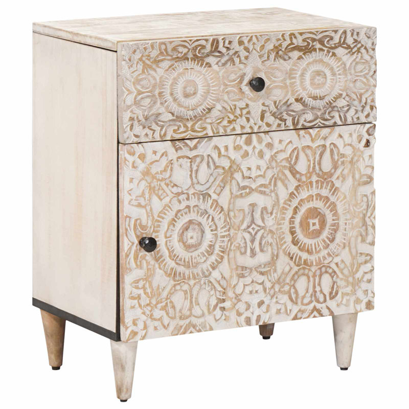 50cm W Solid Wood Bedside Table