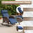 Outdoor Poolside Wicker Rocking Recliner Chair with Adjustable Backrest And Cushions（Set of 2）-299063349