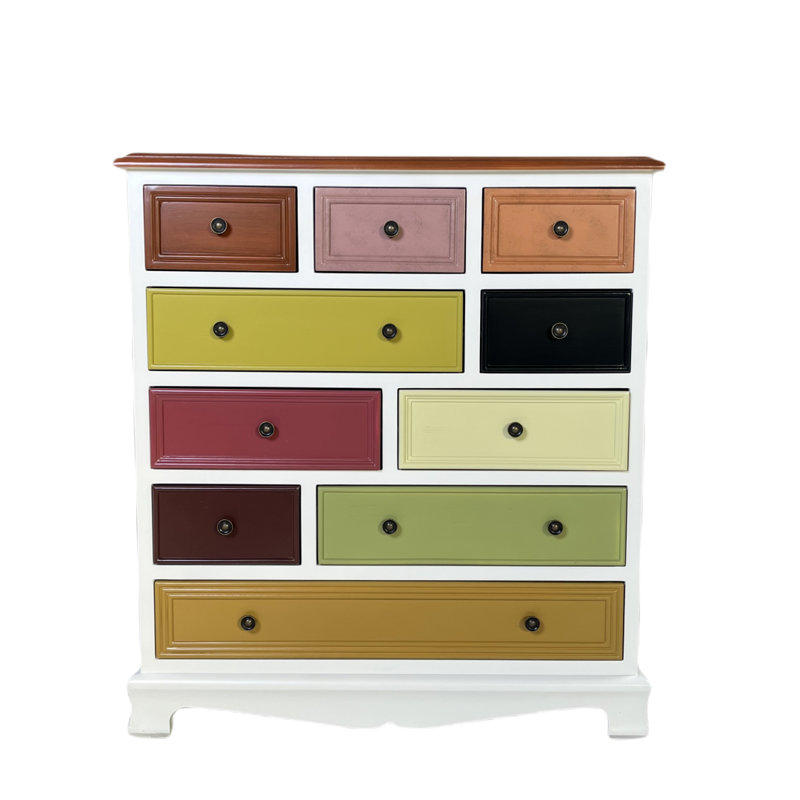 Multi-function drawer accent chest, Brown/White
