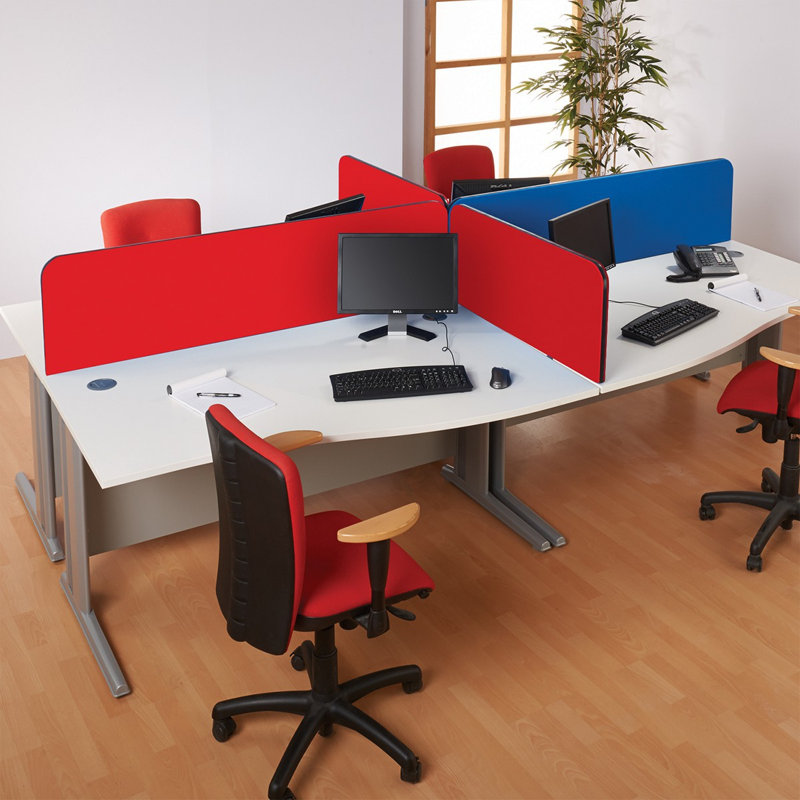 Desk Dividers, Scarlet, 40cm H x 80cm W x 3cm D