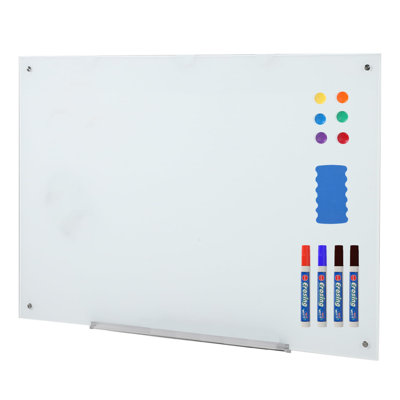 48x36 Magnetic Glass Whiteboard for Wall, Frameless White Dry Erase Board, Heavy Duty Tempered Glass, No Ghosting, Easy to Clean, for Home Office Kitchen Classroom