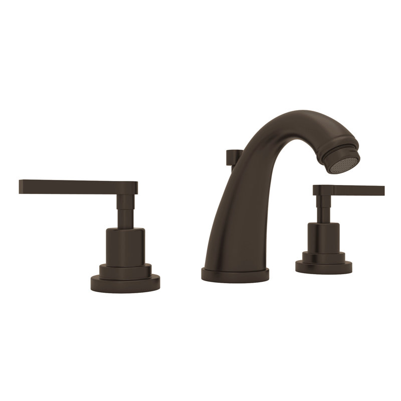 Lombardia Widespread Lavatory Faucet With C-Spout, Tuscan Brass, Lever Handle