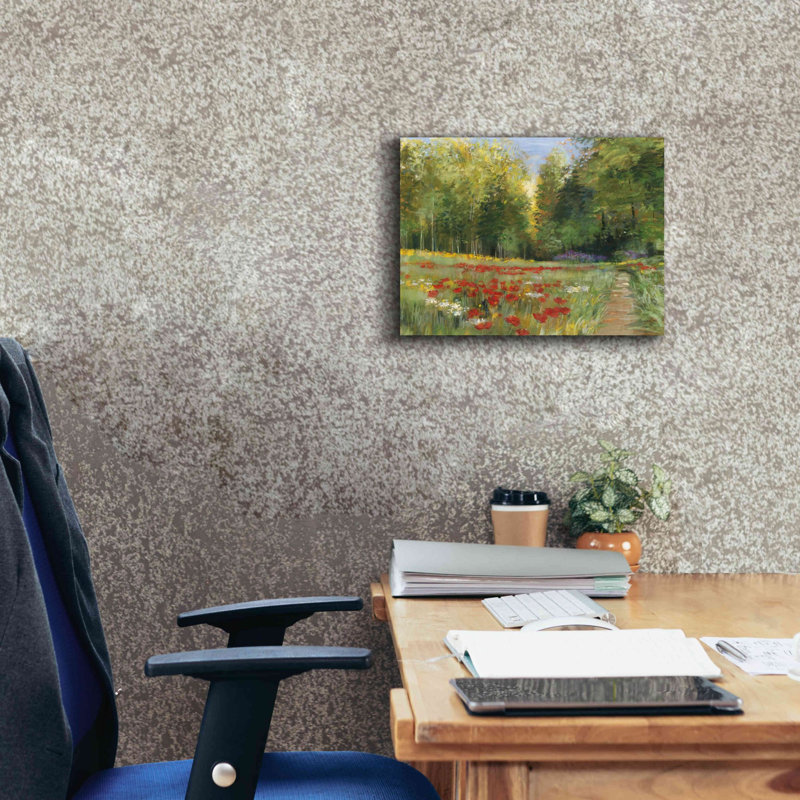 «Aariyonna Field Of Flowers Crop On Canvas» par Carol Rowan, reproduction, H 12 po x l 16 po x P 0,75 po