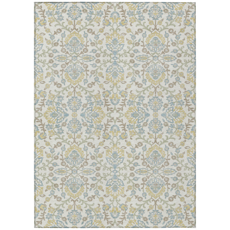 Machine Washable Indoor/Outdoor Chantille ACN2634 Global Rug, Ivory, 2'6" x 3'10"