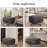 Modern Upholstered Faux Fur Square Storage Ottoman(Set Of 2)-30476199