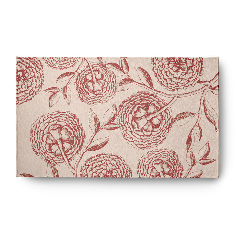 Chenille Floral Indoor Rug