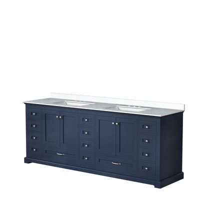 Meuble-lavabo double avec plateau en marbre de culture