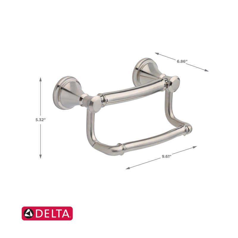 Bath Safety Wall Mount Toilet Paper Holder, Brilliance Stainless
