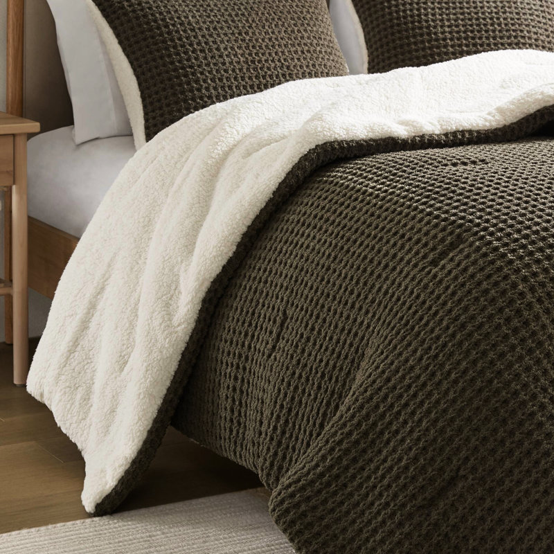 Édredon chenille en tricot gaufré double / grand - bourre réversible pour un mélange de confort chaleureux et confortable