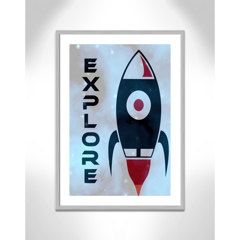 Explorer l’espace, H 35,5 po x l 25,5 po x P 1,19 po, Encadré de boîte argent
