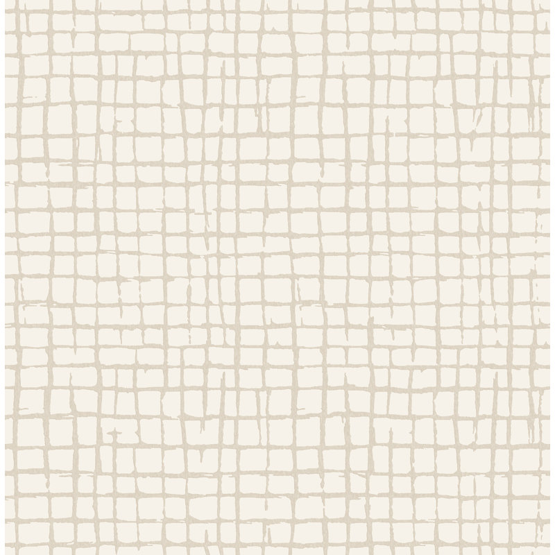 Albin Beige Gridline Wallpaper, Beige