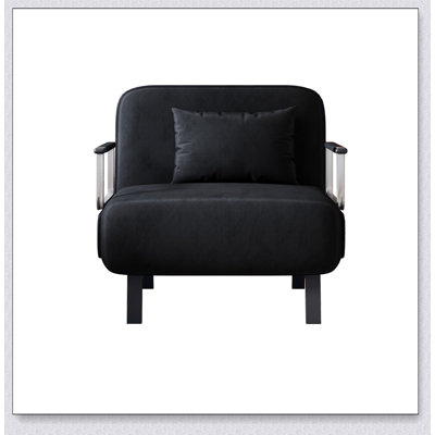 Canapé-lit 31,5 pouces convertible 31 po avec dossier réglable et structure en acier pour une utilisation confortable à la maison