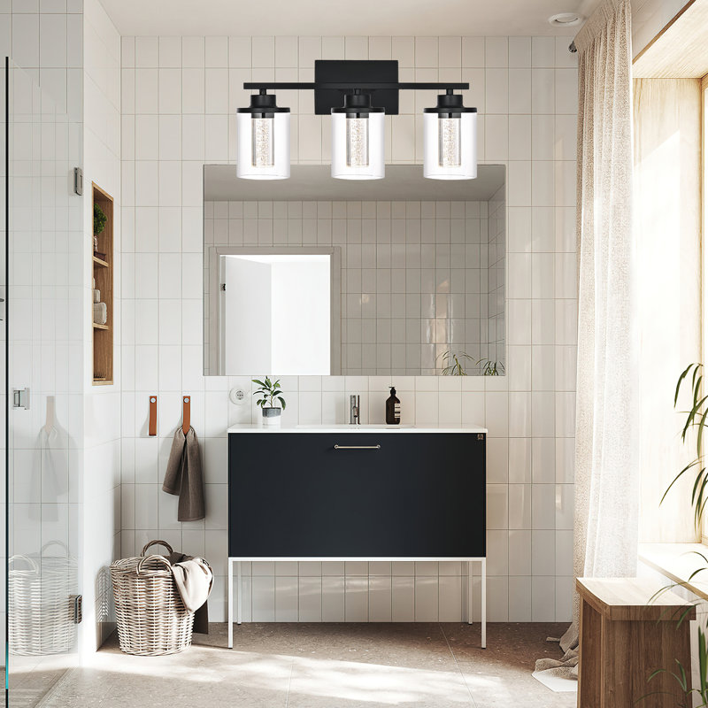 3-Light Vanity Lights, Bathroom Vanity Light Fixtures, Dimmable Soft Warm White/Warm White/Neutral White/Cool White/Day White Light Light Fixtures With Clear Glass Shade For Bedroom, Living Room Hallway Lighting