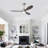 52" Ceiling Fan with Lights ,Remote Control, 3 PCS Solid Wood Quiet DC Motor  Ceiling Fans 6 Speed Levels,Reversible Ceiling Fan, for Patio Living Room, Bedroom--(Stain nickel )-34432453-34432455