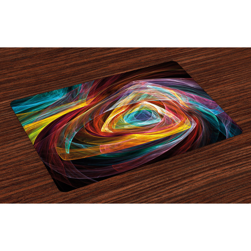 Ashu Fractal Gradient Triangle Lines Placemat