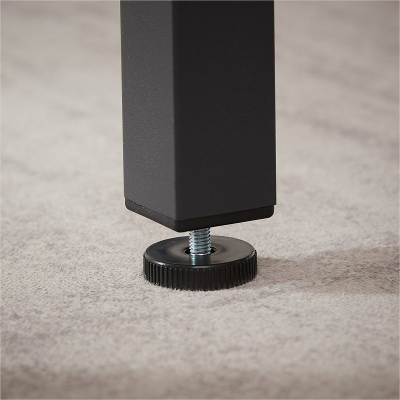 Ensemble de salle à manger industriel noir mat avec bancs escamotables, sièges 4, table rectangulaire en panneau de particules, L 43,3 po x l 23,6 po x H 29,9 po