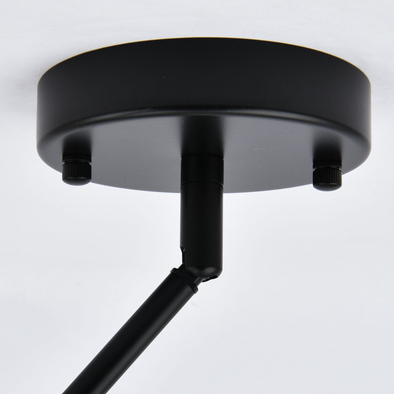 Luminaire suspendu 4 lumières Maybrie, Noir mat