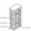 Armoire antique exquise avec tablettes réglables et vitrine au design fonctionnel