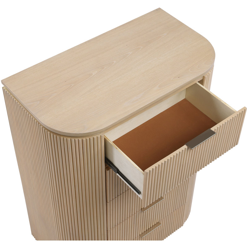 Commode en bois massif et placage Iyona, Naturel