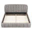 Lit plateforme tapissier avec tissu épais, polyester