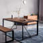 Table de salle à manger en bois de teck de style industriel-106223345
