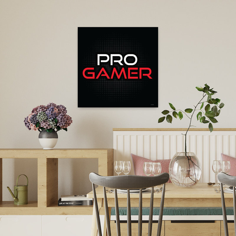 Pro Gamer, art abstrait contemporain, H 18 po x l 18 po