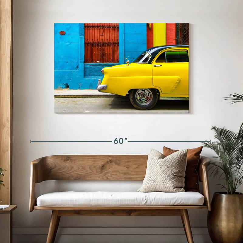 Kavia Cuba Fuerte - jaune de la Havane, H 30 po x l 45 po