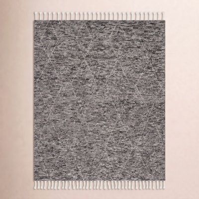 Talon Handmade Wool Gray Rug