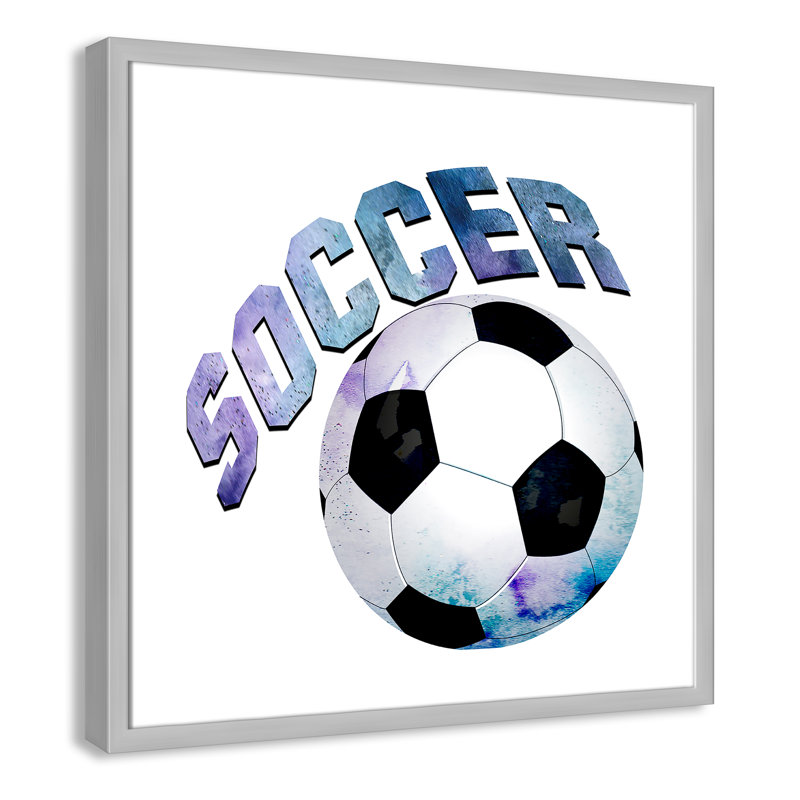 Fille de football 1, H 17 po x l 17 po x P 1,19 po, Encadré de boîte argent