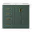Meuble-lavabo 36 po avec lavabo en céramique-711483270