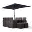 Nikolas 10 - Person Wicker Patio Dining Set with Rectangular Table , Cushions Included