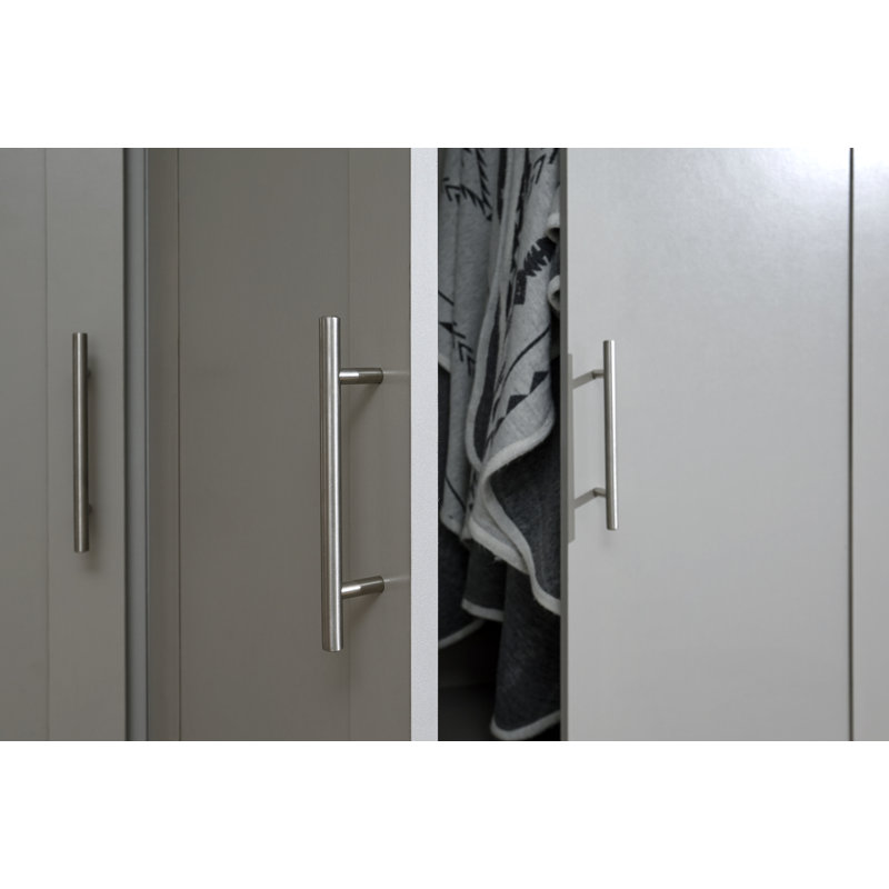 Loretta 2 Door Manufactured Wood Wardrobe, Soft Grey