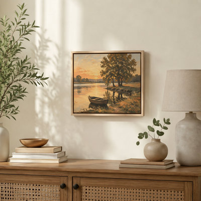 Cadre photo toile flottante naturel