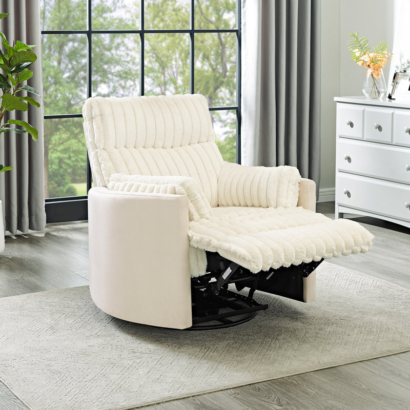 Fauteuil inclinable manuel en velours côtelé