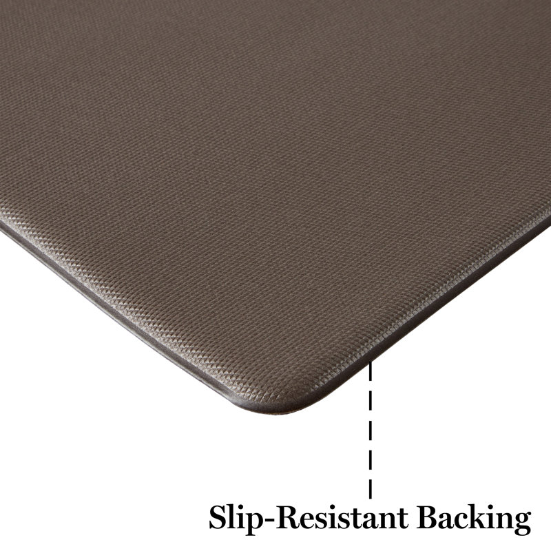 White and Yellow Lemon Print Anti-Fatigue Kitchen Mat