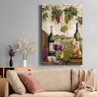 Country Red And White - Wrapped Canvas Print