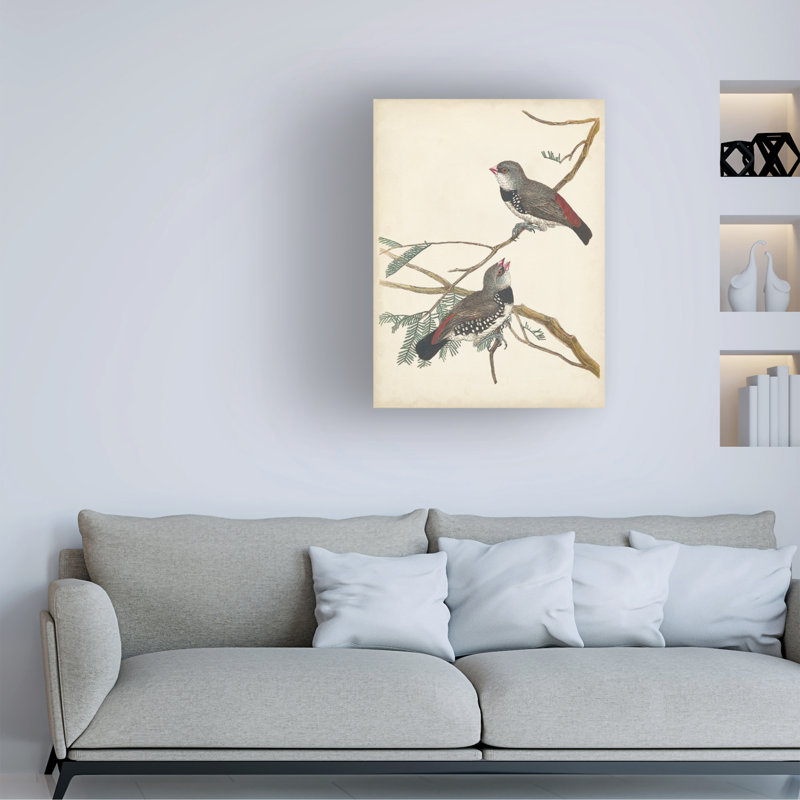 «Graceful Birds I» par Vision Studio - peinture sur toile tendue, H 24 po x l 18 po x P 2 po