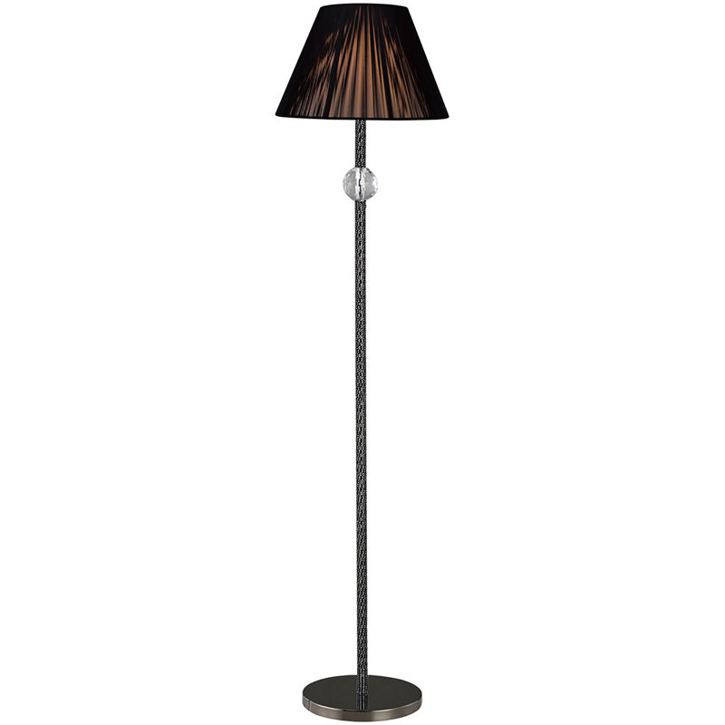Gelnett 140cm Traditional Floor Lamp, Brown, Black