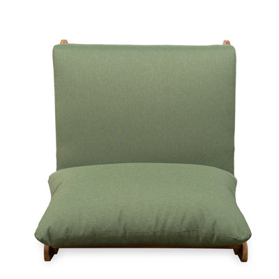 Fauteuil club de patio en acacia Lazy, vert