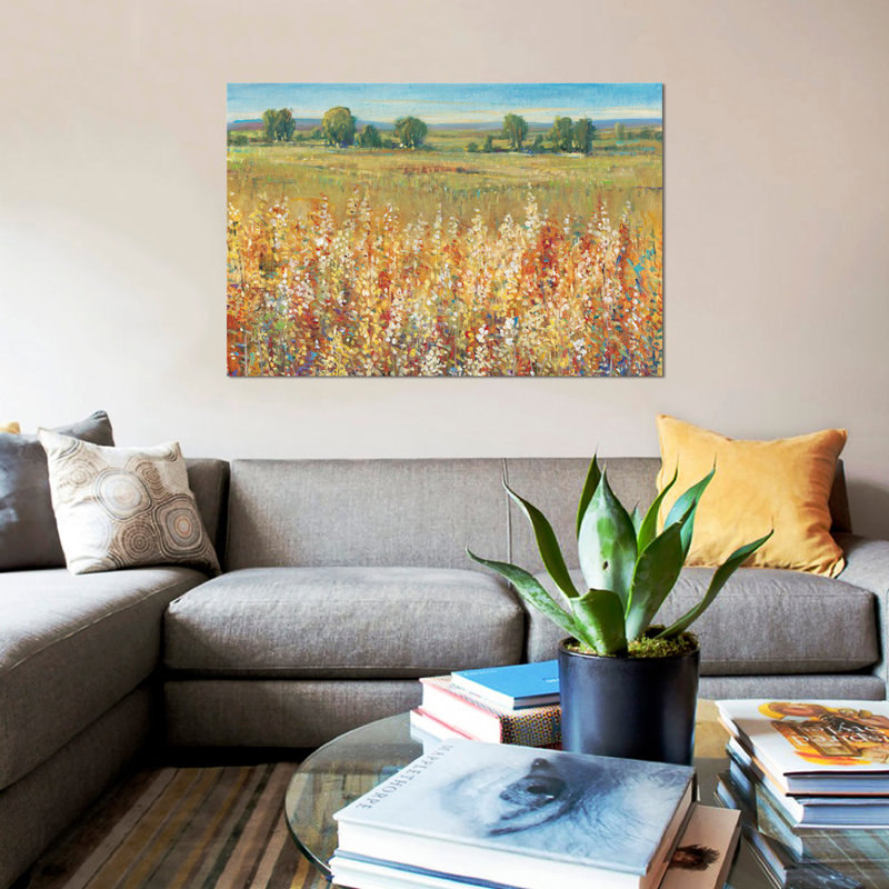 «Field I», reproduction sur toile, H 18 po x l 26 po x P 1,5 po, Toile tendue, Pas de tapis