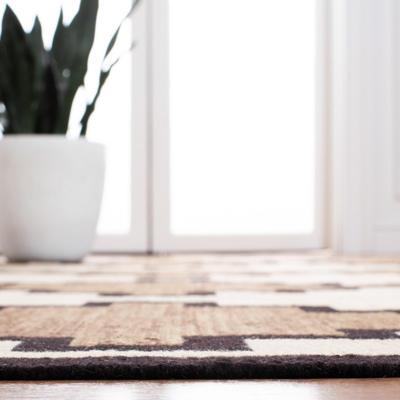 Great Plains Hand Woven Wool Geometric Area Rug, Rectangle 10' x 14'