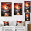 «Pine Tree Crimson Serenade I», reproduction sur toile-91381774-91381762
