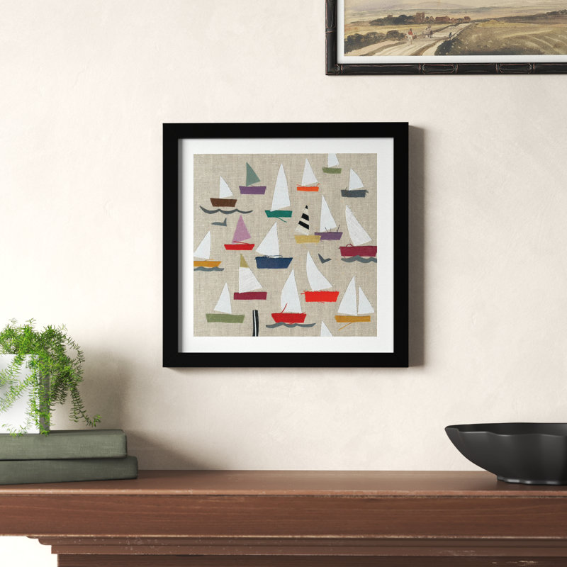 Montier Plain Sailing Framed on Paper by Jenny Frean Print, 13" H x 13" W x 1" D, Black