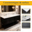 Espartaco 72 po L x 21 po P 4 tiroirs Meuble-lavabo autoportant avec évier double et Comptoir en Polymarbre blanc