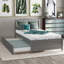 Base de lit simple avec lit gigogne en bois