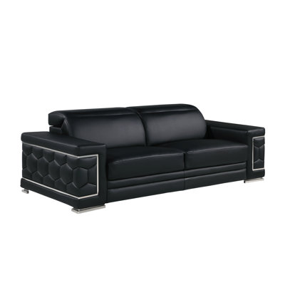Charliee Genuine Leather Sofa by Brayden Studio