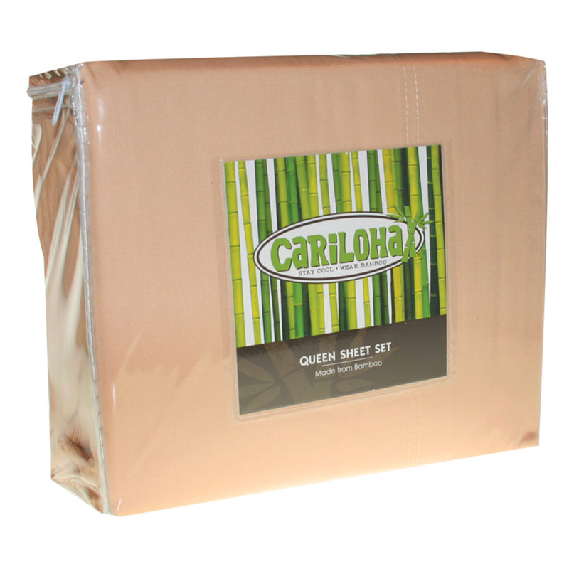 Rayon Twill Sheet Set, Queen Sheet Set + 1 Fitted Sheet + 1 Pillowcases, Sandy Shore