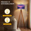  Lampe sur pied à trépied Magical Twilight Landscape River Mountains Crescent Moon