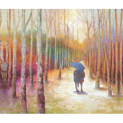 Forest Couple Walk - Painting Print