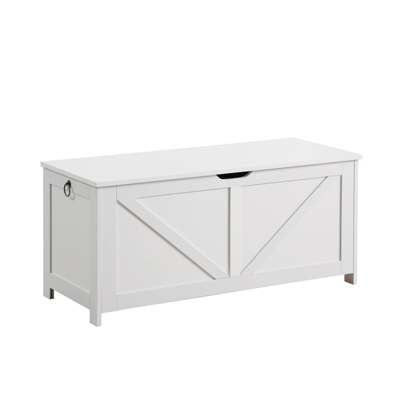 Storage Chest,Storage Bench,Retro Toy Box Organizer ,Entryway Storage Bench With 2 Hinges,Easy Assembly, White